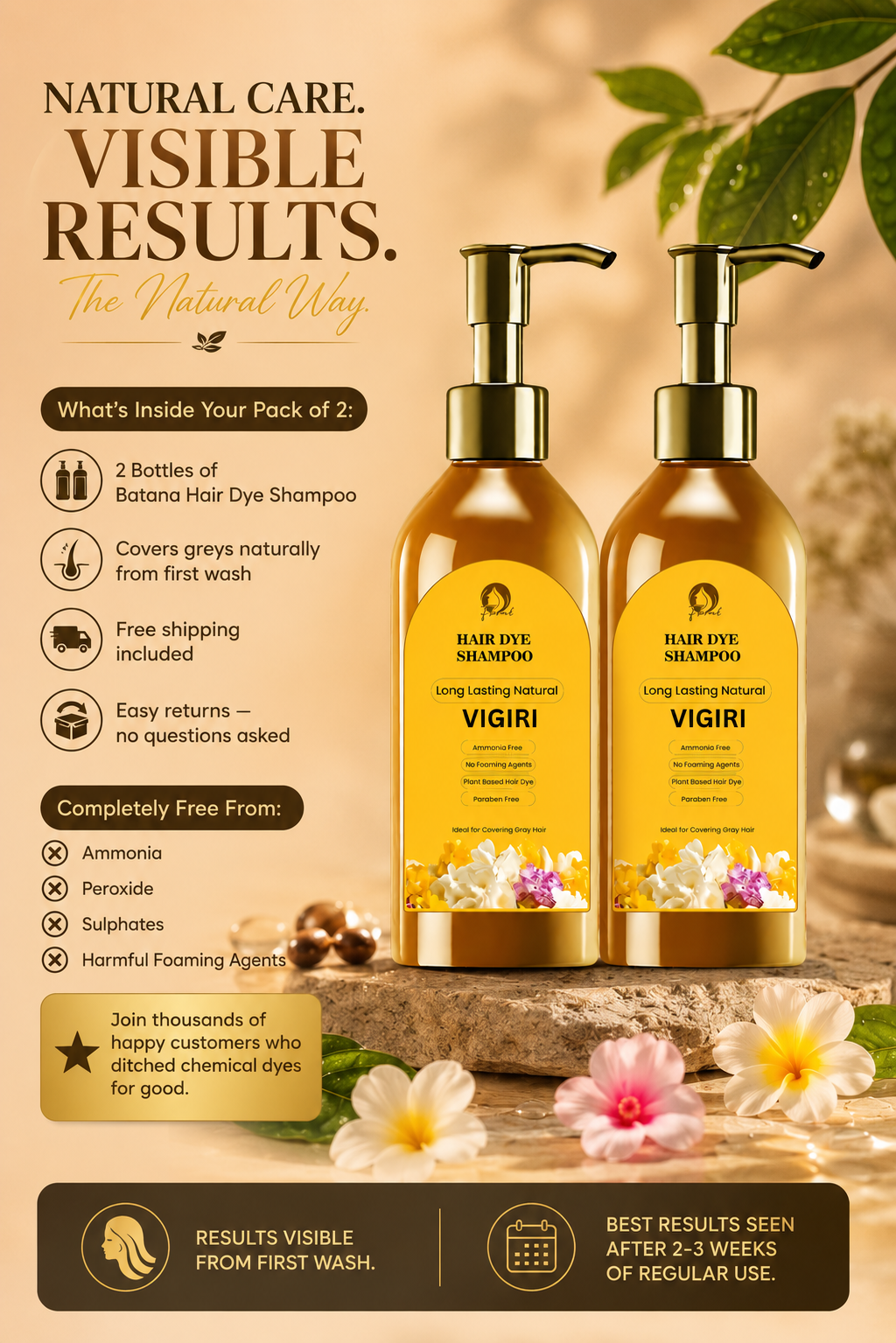 Batana Hair Dye Shampoo —🔥 BUY 1 GET 1 FREE 🎁